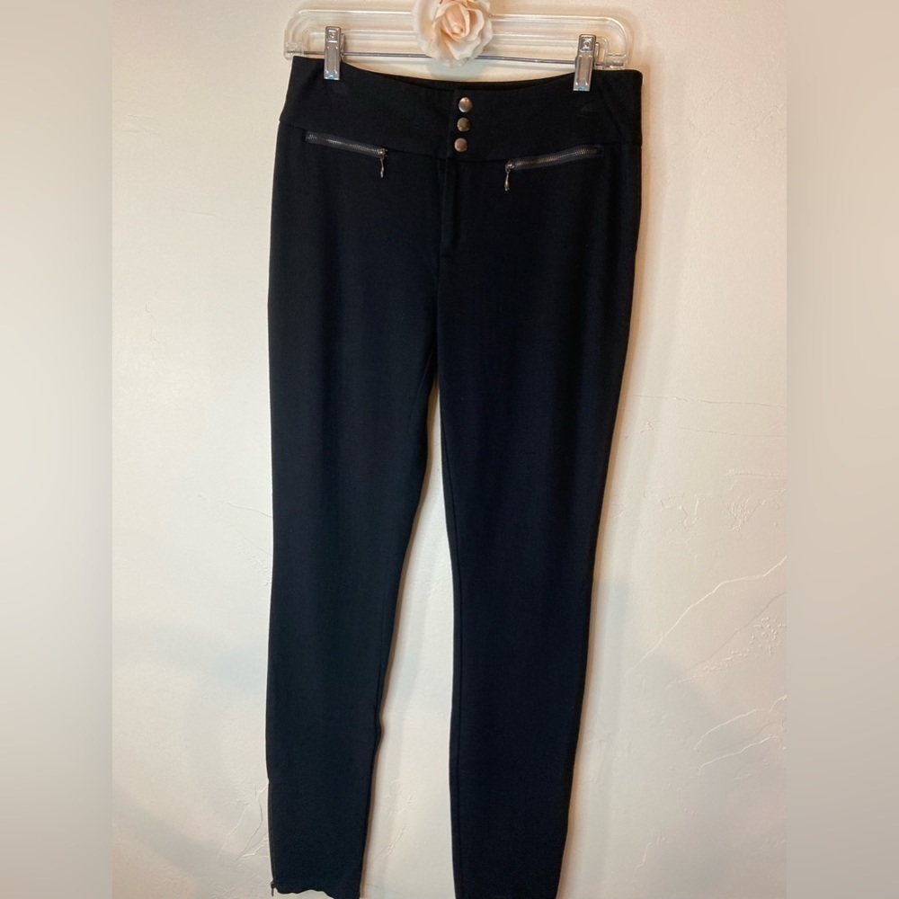 INC Black High-Waist Ponte Skinny Pants